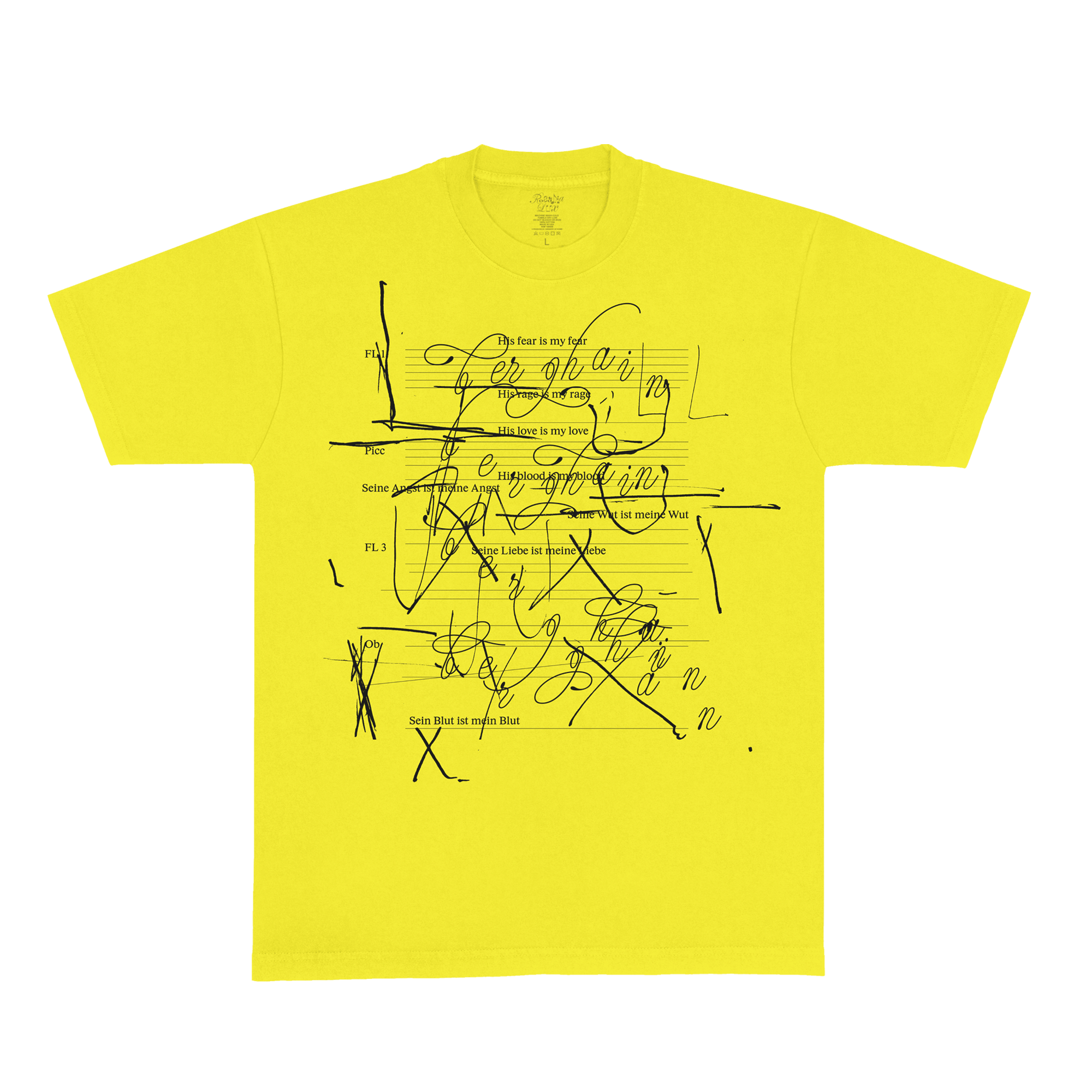YELLOW MUSIC NOTES TEE